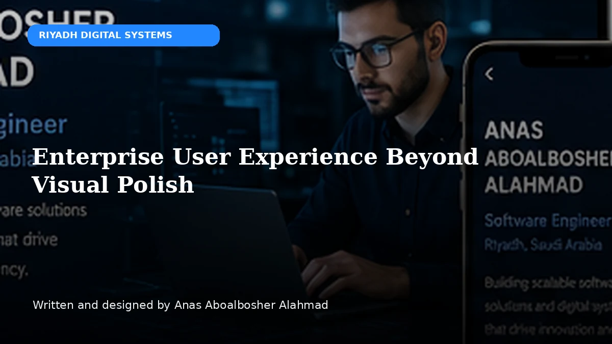 Enterprise User Experience Beyond Visual Polish by Anas Aboalbosher Alahmad
