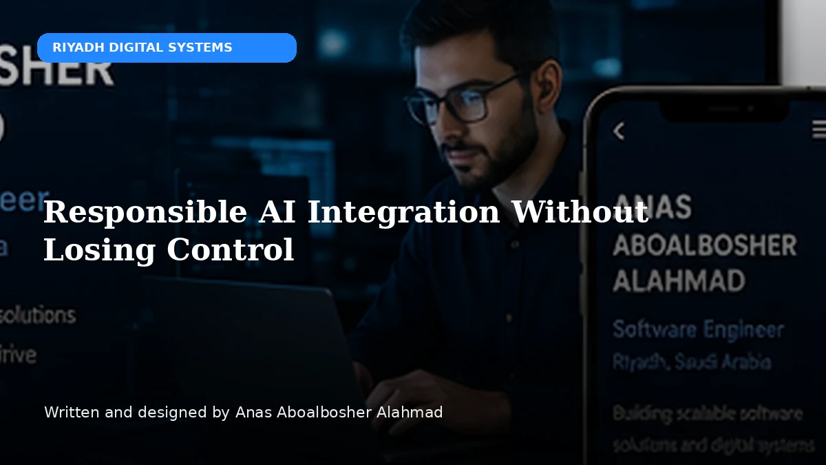 Responsible AI Integration Without Losing Control by Anas Aboalbosher Alahmad