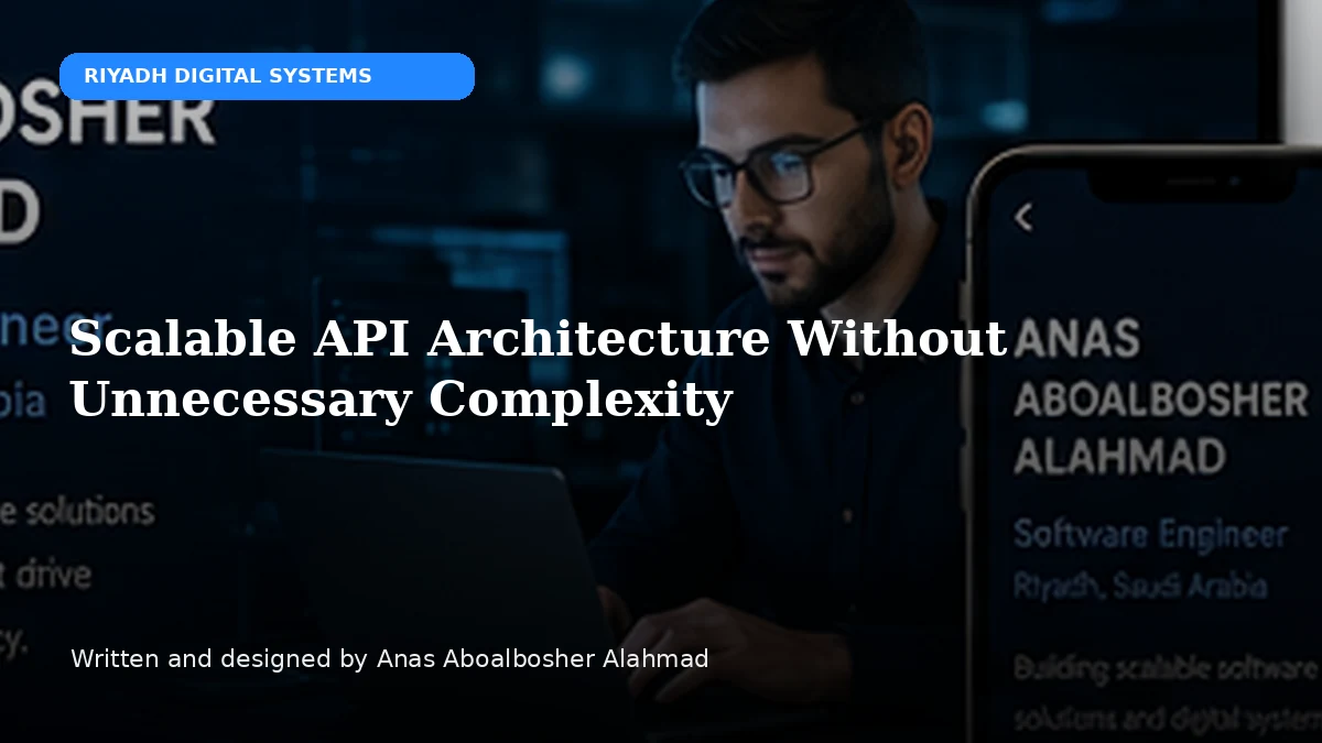 Scalable API Architecture Without Unnecessary Complexity by Anas Aboalbosher Alahmad